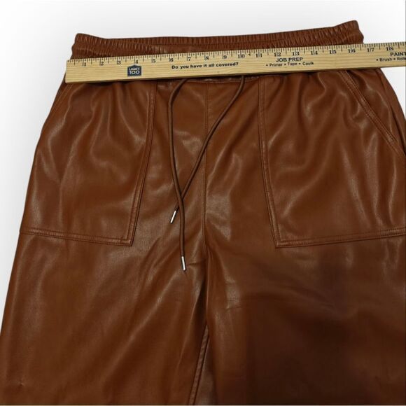 NWT A New Day Tapered Faux Leather Tan Brown Pants Sz L - Picture 8 of 10